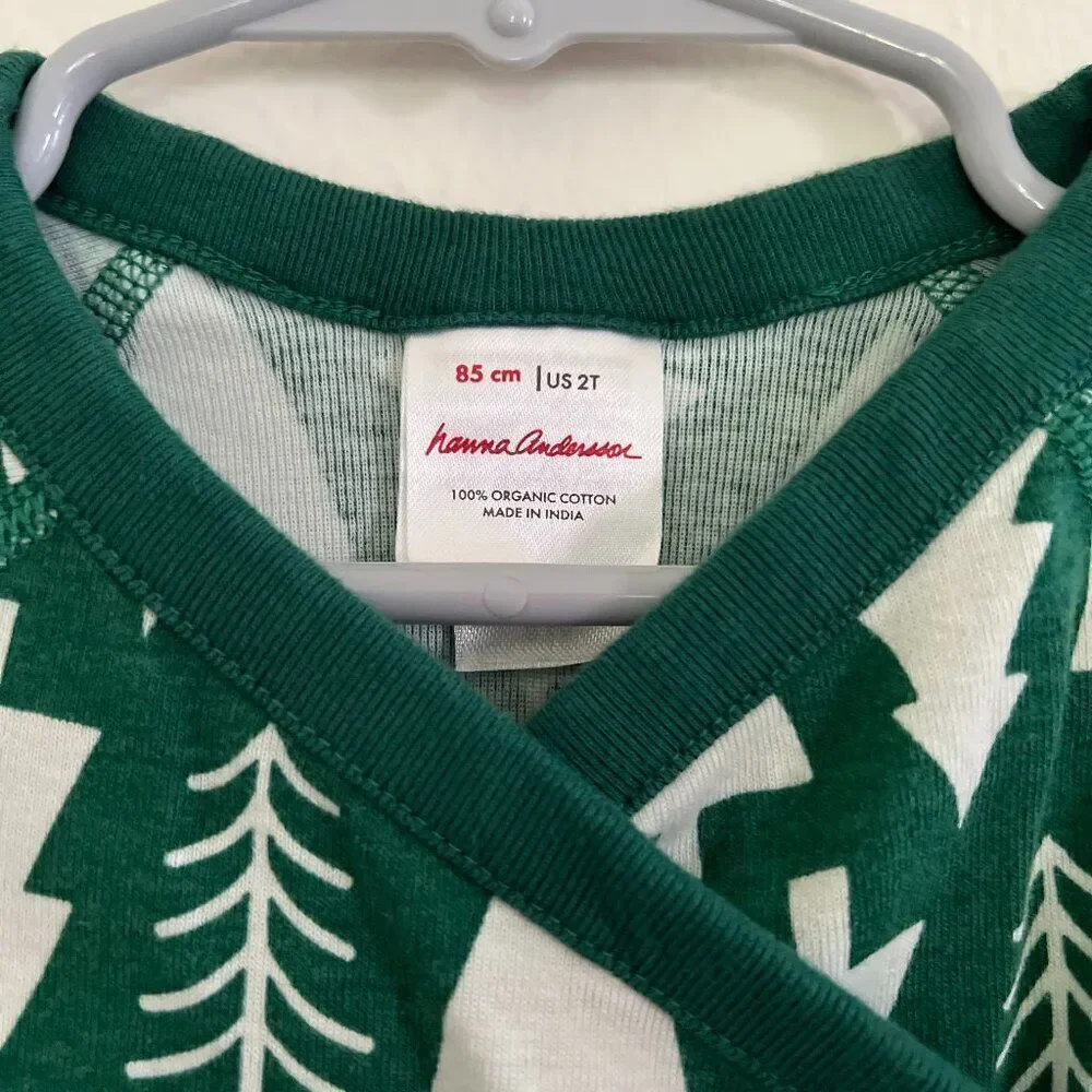 Hanna Andersson Holiday Winter Green Family Match Onesie